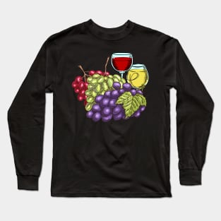 Grapes and Wine Long Sleeve T-Shirt